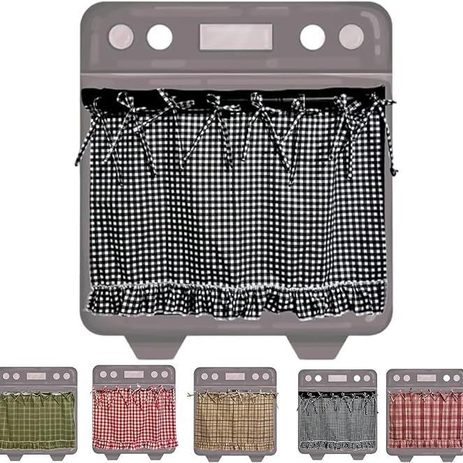 Handmade Oven Skirt Cover – Rustic Kitchen Decor Accent