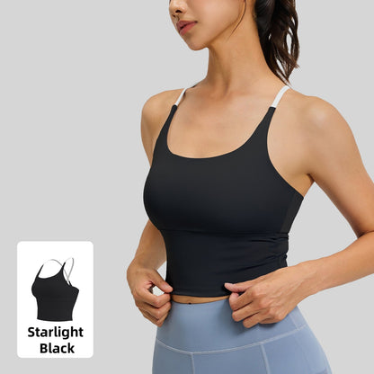 Sporty Women's Criss Cross Yoga Sports Bra