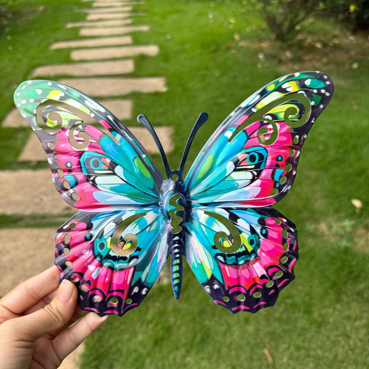 3D Metal Butterfly Wall Decor – Vibrant Outdoor Garden Art