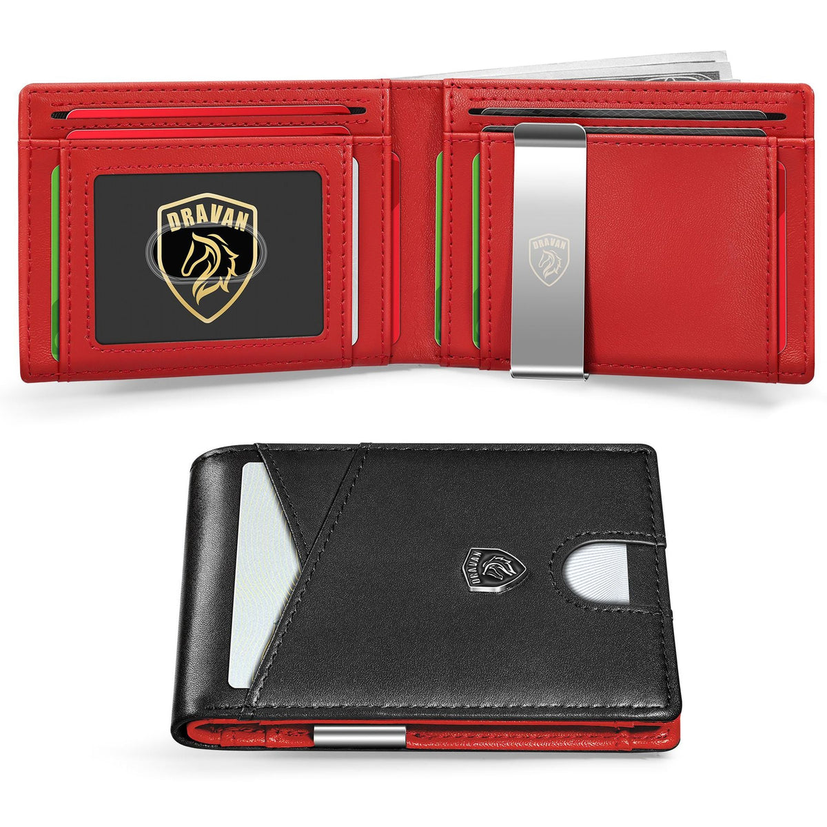2026 Slim Carbon Fiber RFID Wallet for Men – 11 Card Slots Minimalist Front Pocket Wallet