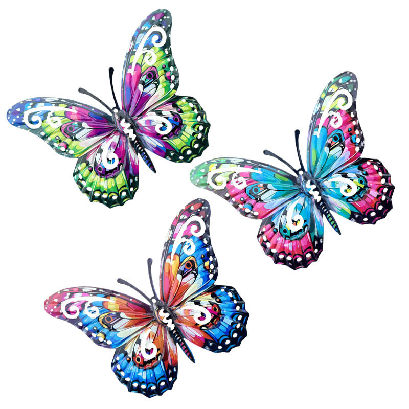 3D Metal Butterfly Wall Decor – Vibrant Outdoor Garden Art