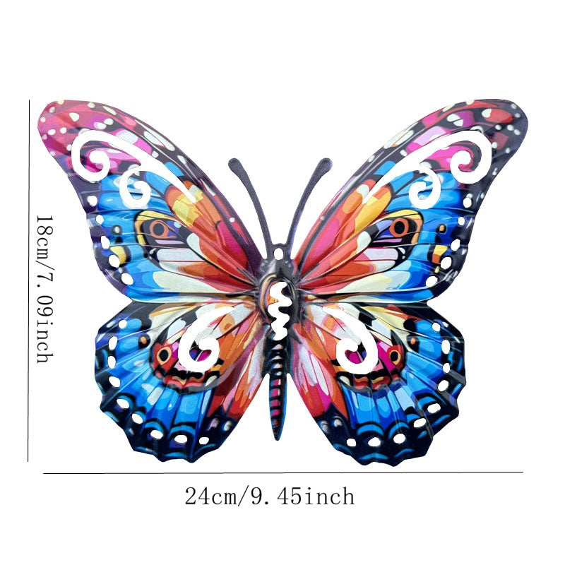 3D Metal Butterfly Wall Decor – Vibrant Outdoor Garden Art