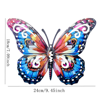 3D Metal Butterfly Wall Decor – Vibrant Outdoor Garden Art