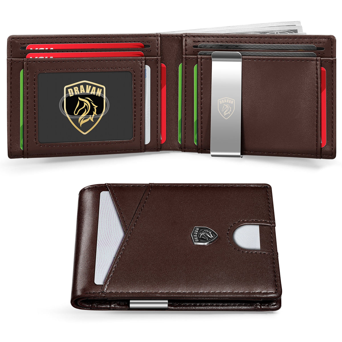 2026 Slim Carbon Fiber RFID Wallet for Men – 11 Card Slots Minimalist Front Pocket Wallet