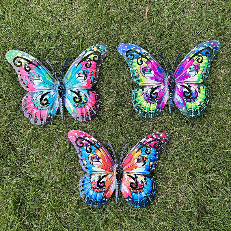 3D Metal Butterfly Wall Decor – Vibrant Outdoor Garden Art