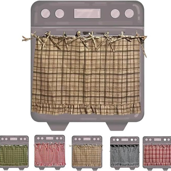 Handmade Oven Skirt Cover – Rustic Kitchen Decor Accent