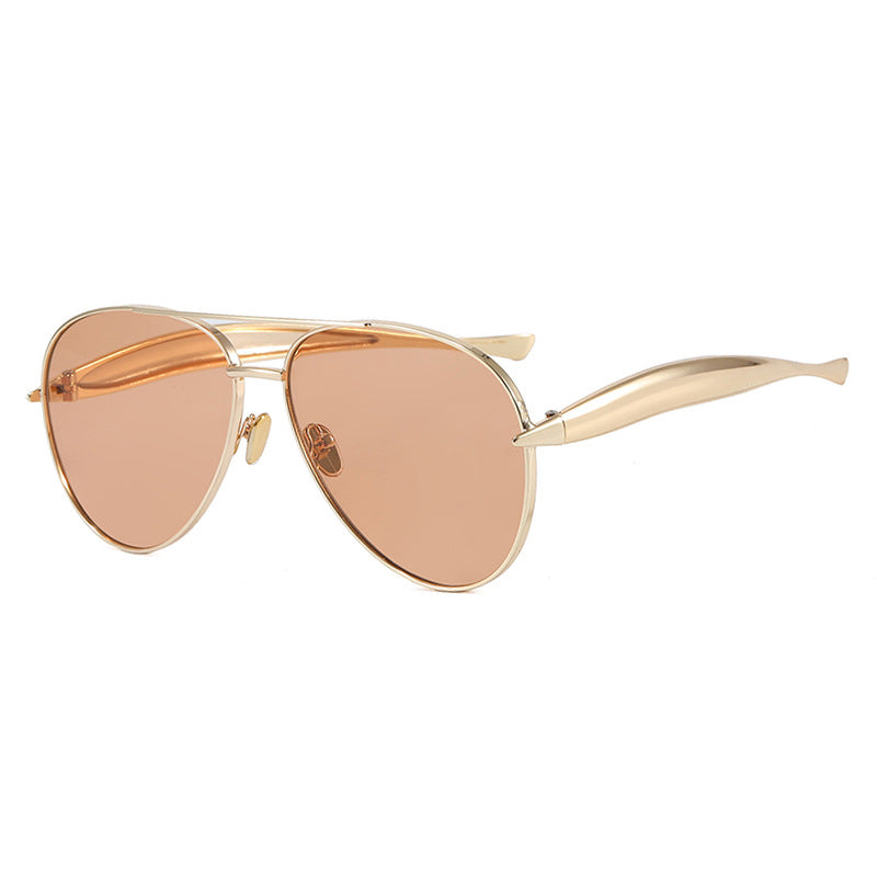 Retro Gold Aviator Sunglasses