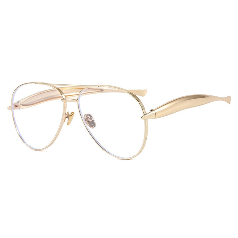 Retro Gold Aviator Sunglasses