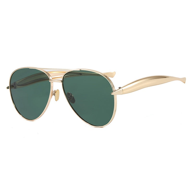 Retro Gold Aviator Sunglasses