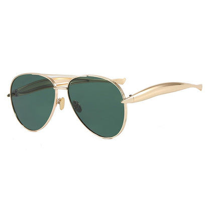 Retro Gold Aviator Sunglasses