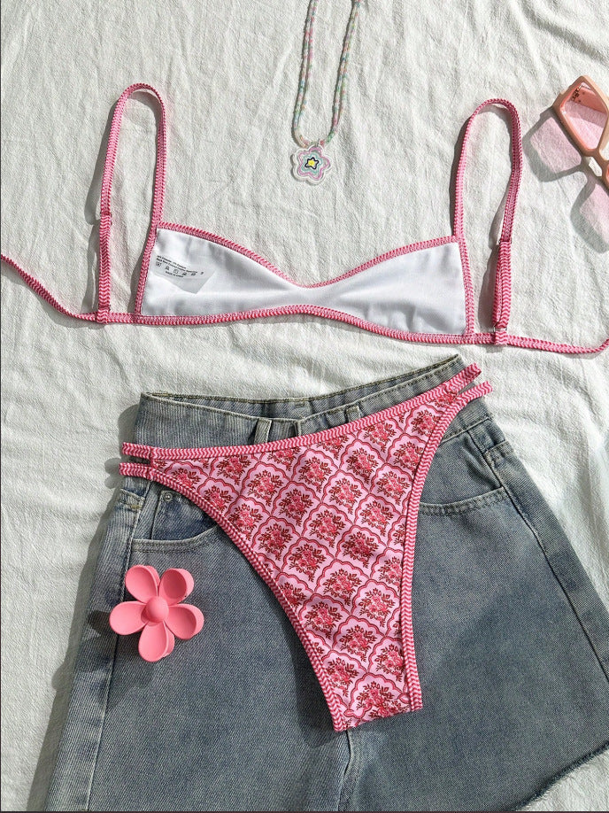 Floral Print Bikini Set – Two-Piece Chic Summer Swimsuit for Beach & Vacation