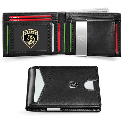 2026 Slim Carbon Fiber RFID Wallet for Men – 11 Card Slots Minimalist Front Pocket Wallet