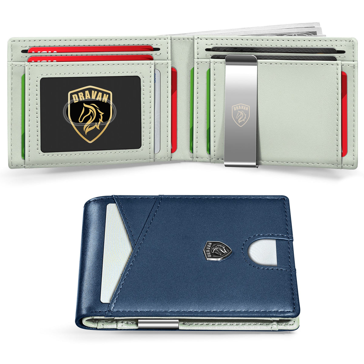 2026 Slim Carbon Fiber RFID Wallet for Men – 11 Card Slots Minimalist Front Pocket Wallet