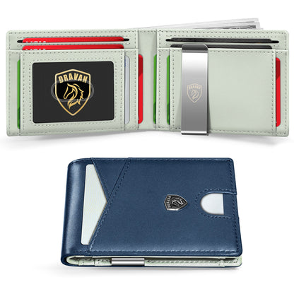 2026 Slim Carbon Fiber RFID Wallet for Men – 11 Card Slots Minimalist Front Pocket Wallet