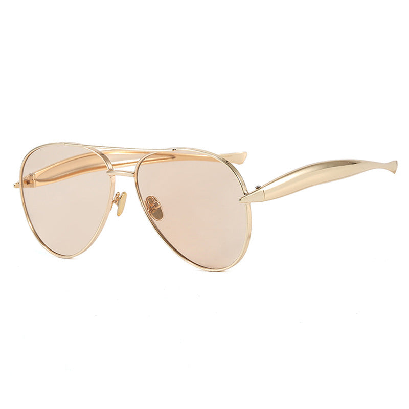 Retro Gold Aviator Sunglasses