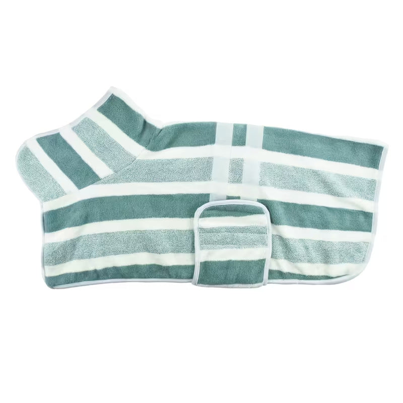 Quick-Dry Dog Bathrobe – Super Absorbent Adjustable Pet Towel Coat