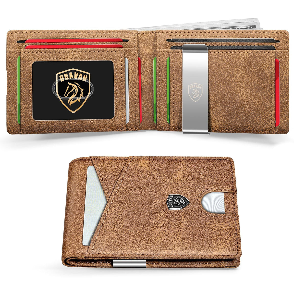2026 Slim Carbon Fiber RFID Wallet for Men – 11 Card Slots Minimalist Front Pocket Wallet