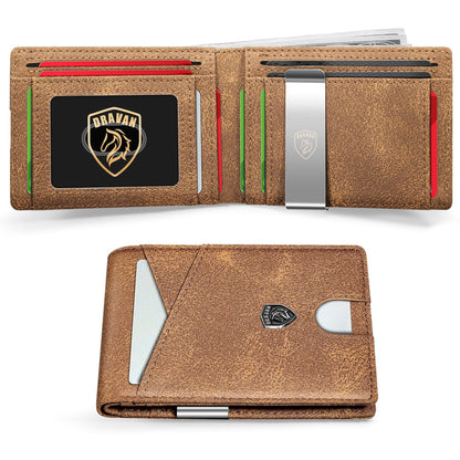 2026 Slim Carbon Fiber RFID Wallet for Men – 11 Card Slots Minimalist Front Pocket Wallet