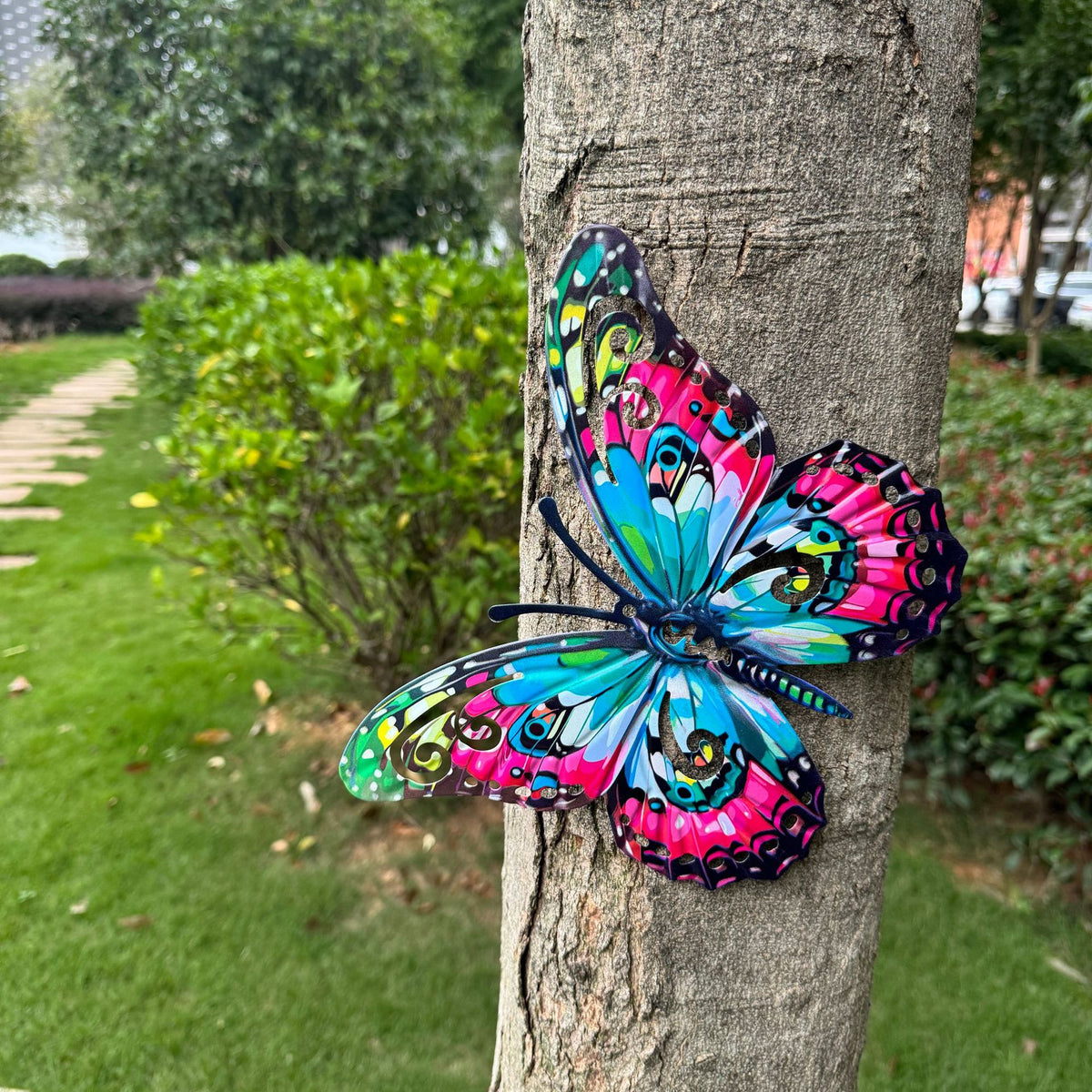 3D Metal Butterfly Wall Decor – Vibrant Outdoor Garden Art