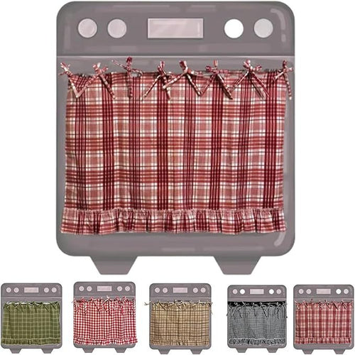 Handmade Oven Skirt Cover – Rustic Kitchen Decor Accent