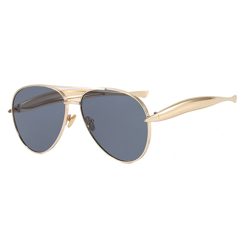Retro Gold Aviator Sunglasses
