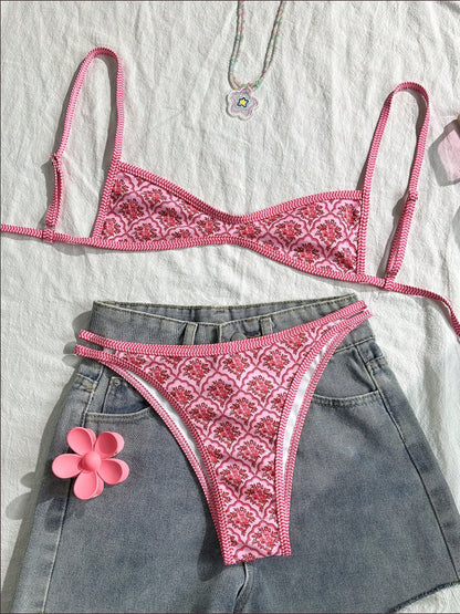 👙Floral Print Bikini Set – Two-Piece Chic Summer Swimsuit for Beach & Vacation