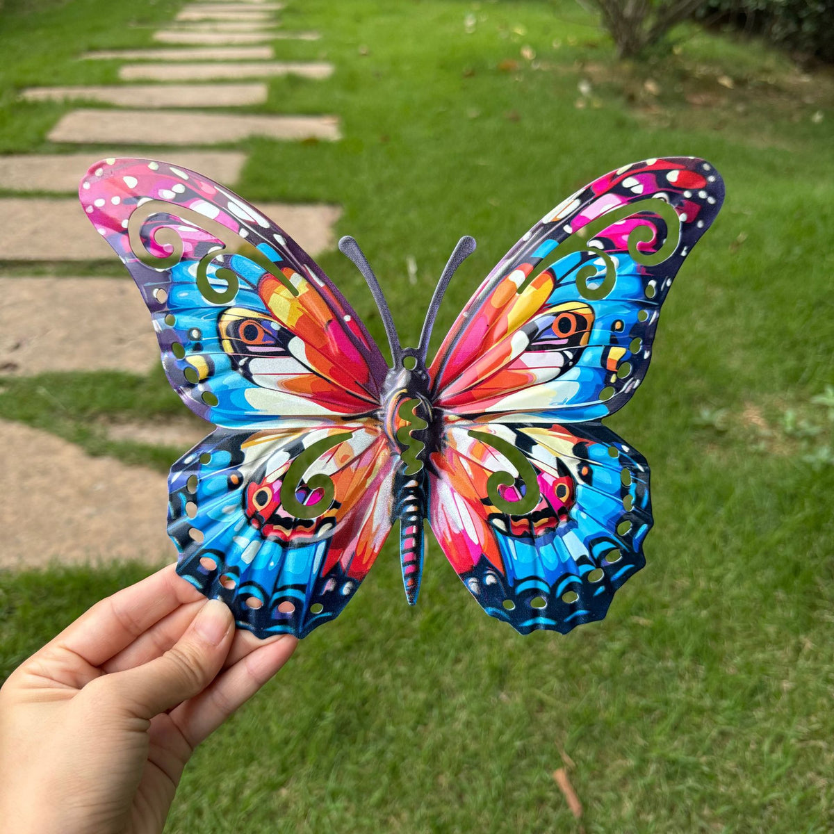 3D Metal Butterfly Wall Decor – Vibrant Outdoor Garden Art