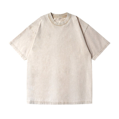 Men’s Oversized Vintage Washed T-Shirt (4pcs) – Loose Fit Cotton Tee