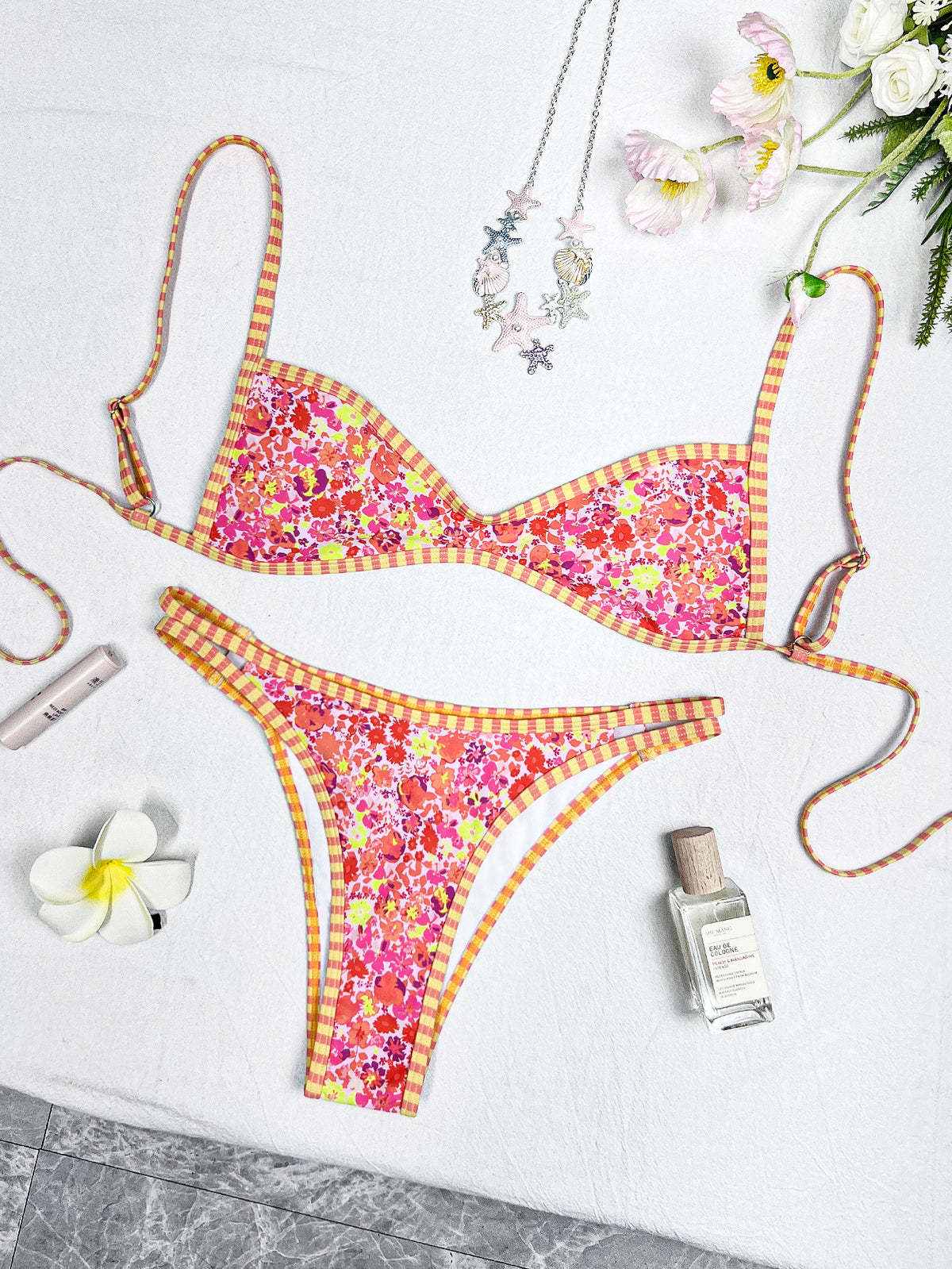 Floral Print Bikini Set – Two-Piece Chic Summer Swimsuit for Beach & Vacation