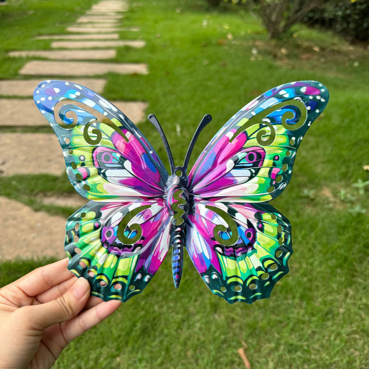 3D Metal Butterfly Wall Decor – Vibrant Outdoor Garden Art
