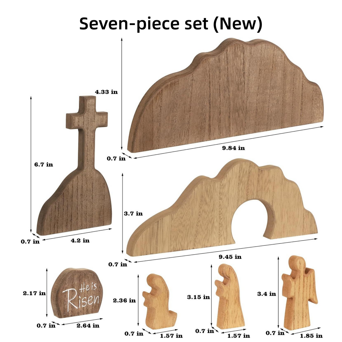 Wooden Empty Tomb Easter Scene - Jesus Resurrection Cross Decor for Home