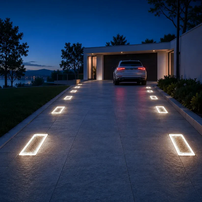 Solar 4×8 Inch LED Paver Lights