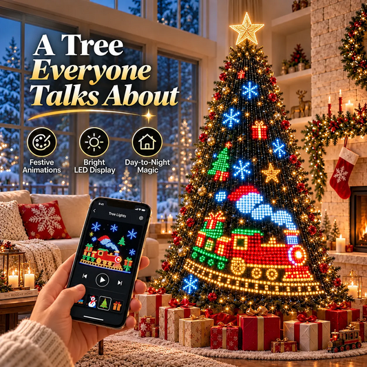 Smart Christmas Tree Lights -Color-Changing Light String with Remote and APP Control