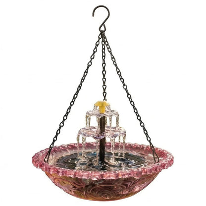Solar Cascade Hanging Bird Bath Fountain