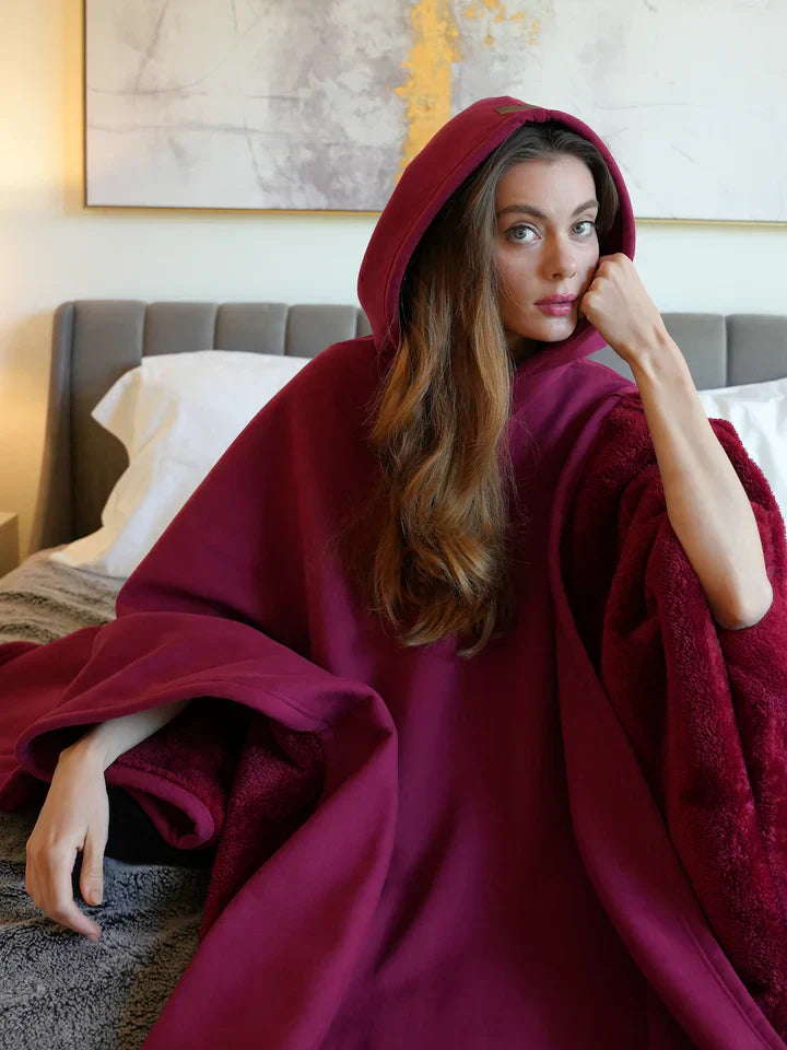 Eden Hoodie – Oversized Weighted Hoodie Cloak with Ultra-Soft Faux Fur Liner