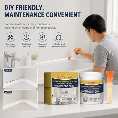 Transparent Waterproof Adhesive for Tile, Bathroom & Roof Repair
