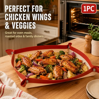 2-in-1 Reusable Nonstick Baking Mat & Roasting Tray