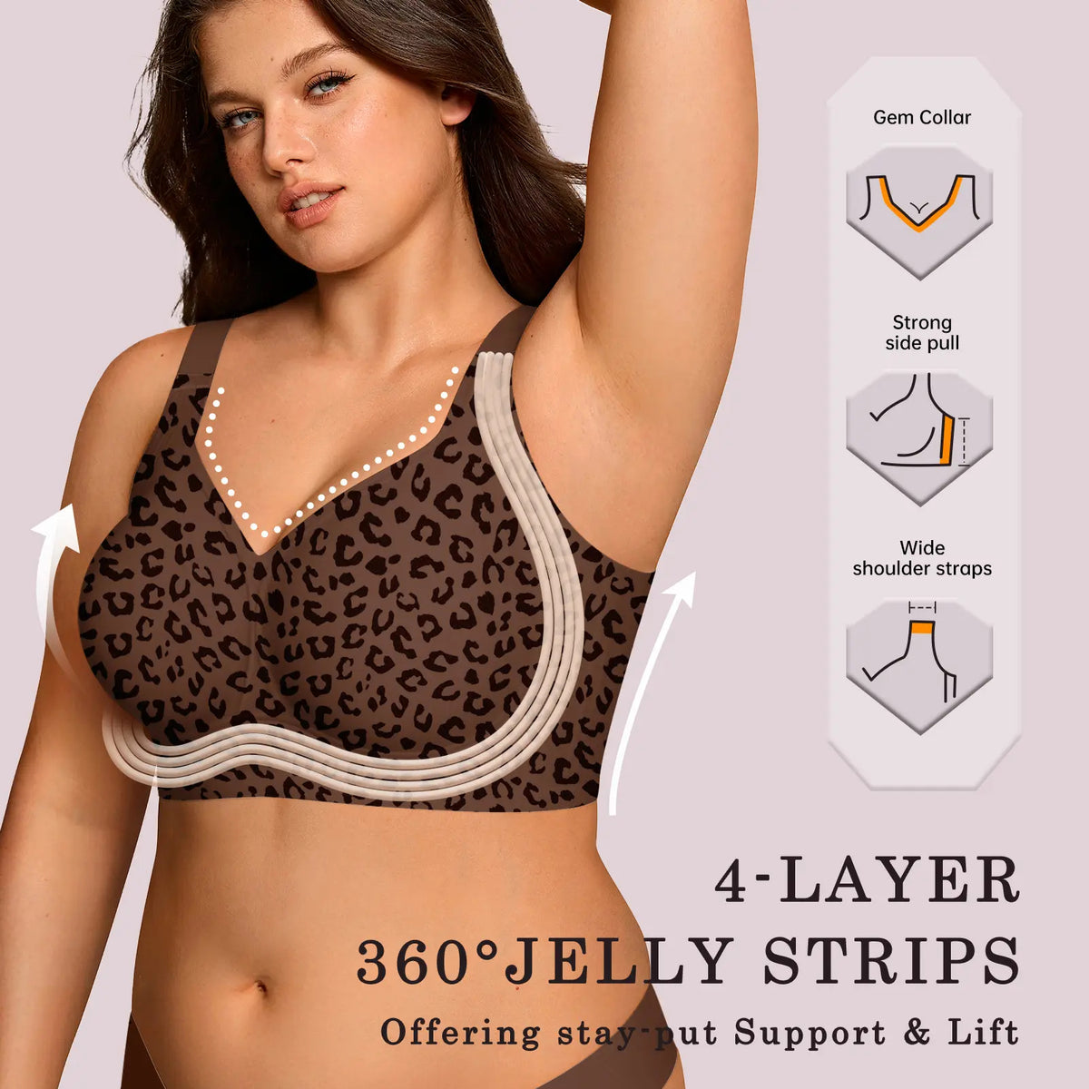💜Jelly Bra Plus Size Supportive Seamless Bra