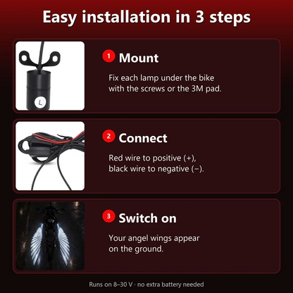 Angel Wing Light Projectors for Motorcycles