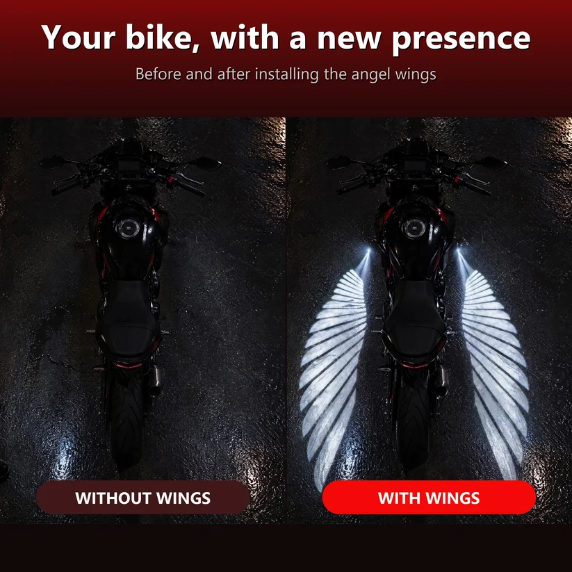Angel Wing Light Projectors for Motorcycles