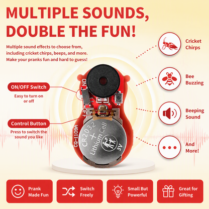 3-Pack Hidden Prank Noise Makers with Random Chirps