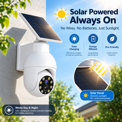 360° Ultra-Bright Motion Sensor Spotlight|Wireless Dummy PT Dome CCTV Camera