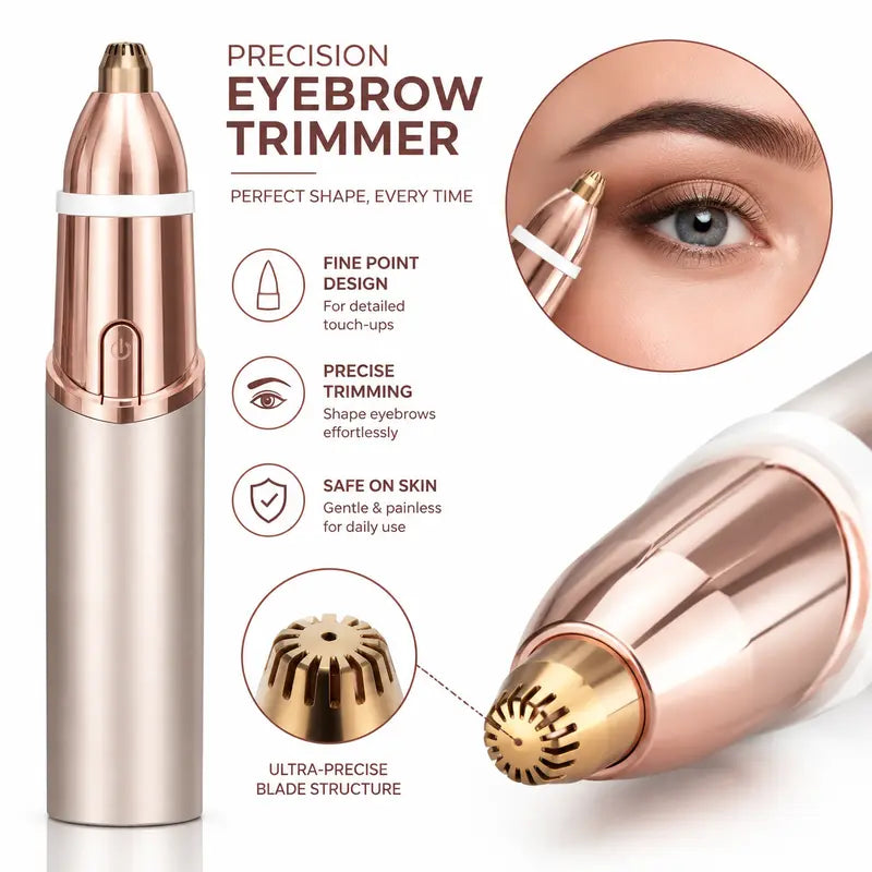 2-in-1 Facial Hair & Eyebrow Trimmer – USB Rechargeable