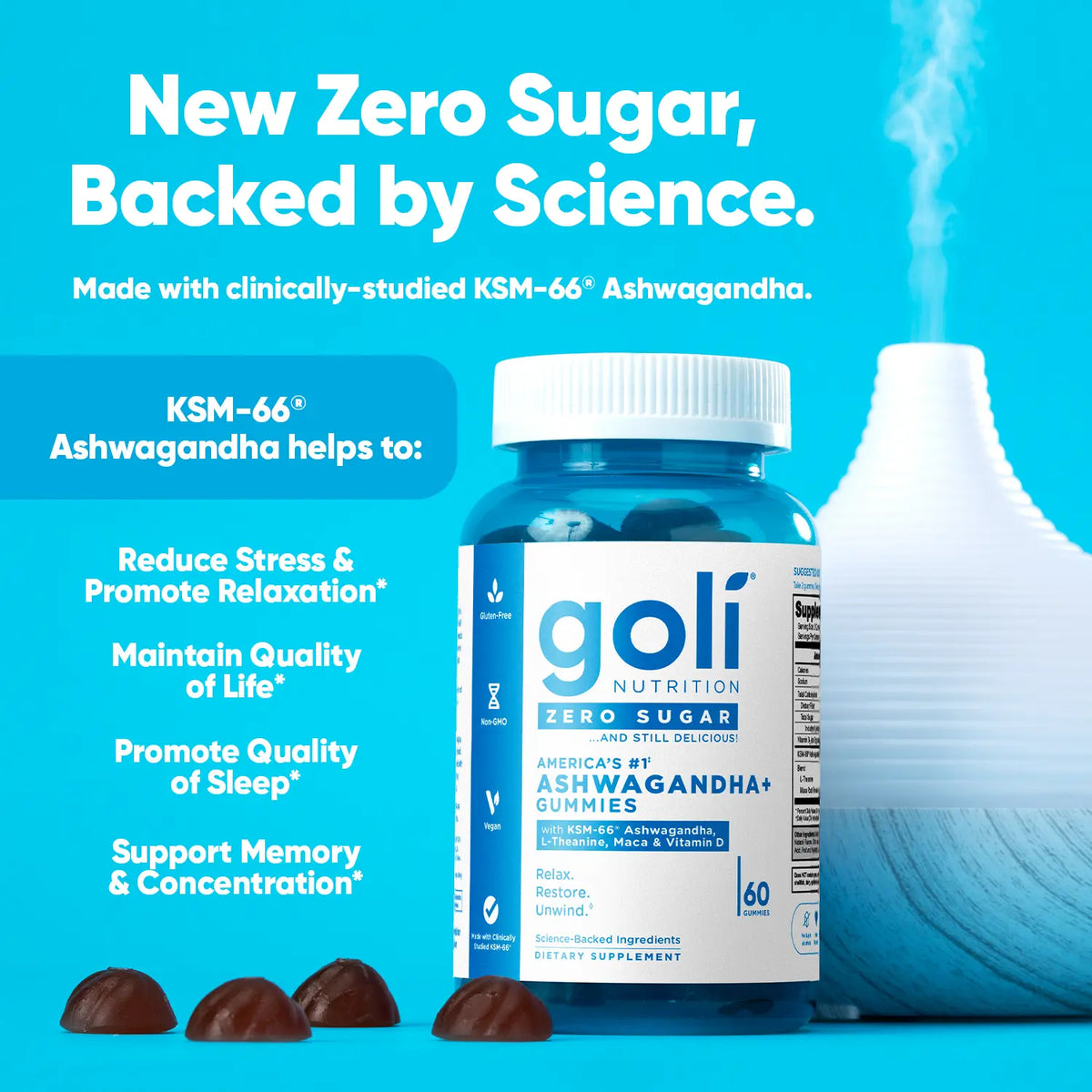 Zero Sugar 3-in-1 Gut Health Gummies – ACV + Probiotics + Vitamins