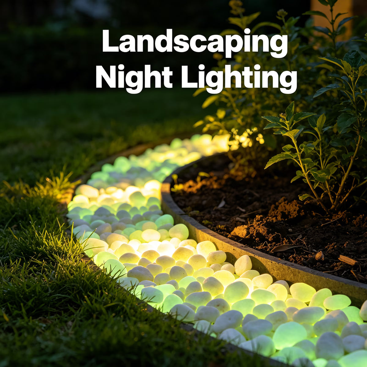 Mixed Color Luminous Garden Stones