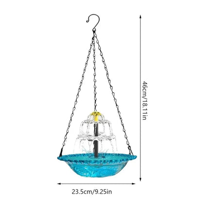 Solar Cascade Hanging Bird Bath Fountain