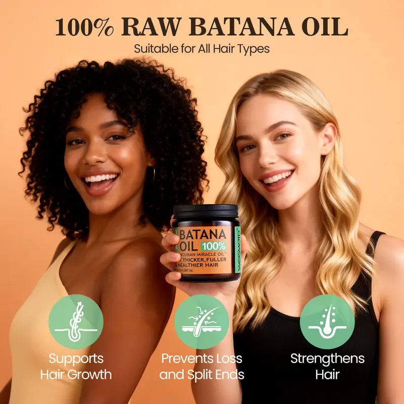 100% Pure Batana Hair Care Set – Shampoo, Oil & Hair Mask for Thicker, Fuller Hair