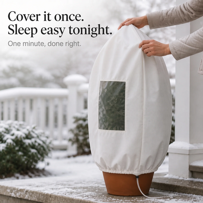 Mesh Window Zippered Plant Frost Cover