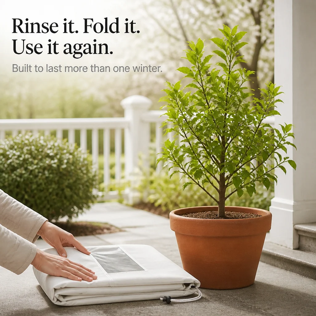 Mesh Window Zippered Plant Frost Cover