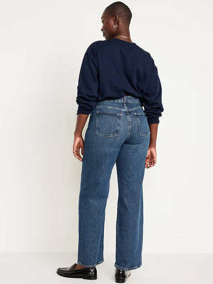 👖Extra High-Waisted Wide-Leg Jeans